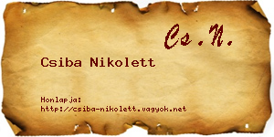 Csiba Nikolett névjegykártya