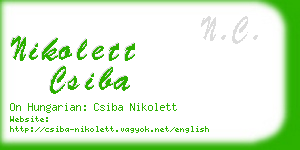 nikolett csiba business card